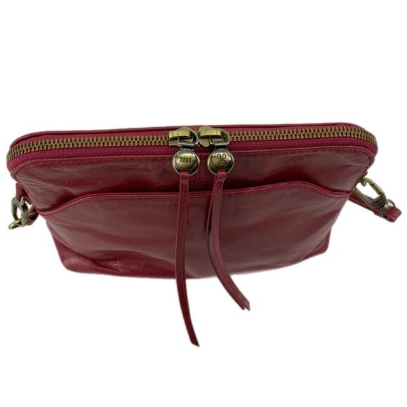 Hobo Reeva Crossbody Bag Red Leather Small Convertible - Picture 6 of 16